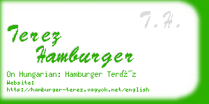 terez hamburger business card